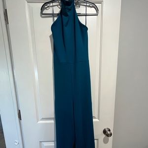 Susana Monaco Neck Wide Leg Jumpsuit - Sea Sz XL
